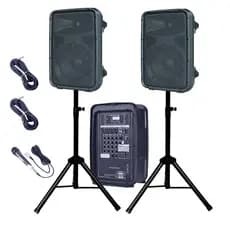 Kit Caixa Amplificada Profissional 8 1000w Bluetooth Mixer