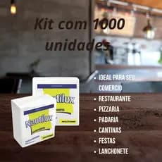 Guardanapo 1000 unidades Restaurante Mesa Branco Lanchonete Festa Eventos Descartável