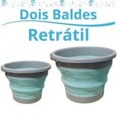 Kit Baldes Retrátil De 5 e 10 Litros Limpeza Fácil Pratico Econômica