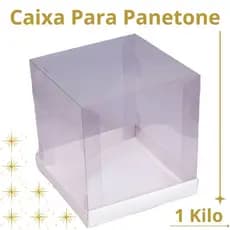 Caixas Transparente Para Panetone 1 Kilo Natal Festas