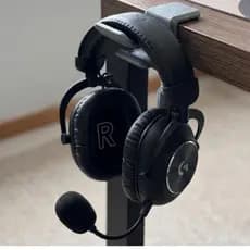 Suporte De Fone Headset Headphone gamer Com Gancho Para Cabo  - Fixação Na Mesa