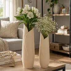 Kit 2 Vasos Decorativos Moderno Minimalista E Elegante Para Sala e Escritório