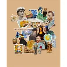 Adesivos Stickers Arte Van Gogh Monet Monalisa kit artista