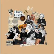 Kit de Adesivos Mulheres da Literatura Clássica Clarice Lispector Sylvia Planth Jane Austen Virginia Woolf Livros Kindle