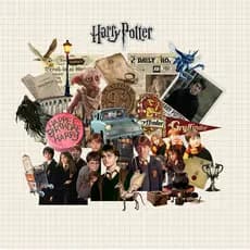 Kit 30 Adesivos Harry Potter para Garrafa Kindle Scrapbook à Prova d'água