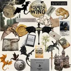 Kit 30 Adesivos Quarta Asa Fourth Wing Book Livro Vinil À Prova d´água para kindle garrafa caderno scrapbook
