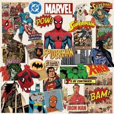 Kit 30 Adesivos Heróis Comics Homem Aranha Batman À Prova D'Água Garrafa Notebook Caderno Celular