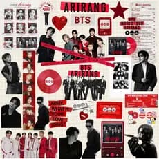 Kit 30 Adesivos BTS Arirang K-pop À Prova D'Água Garrafa Celular Notebook Caderno