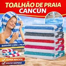 Toalhão de Praia Suave Listrada 76 x 150cm Viagem Piscina Banheiro Felpuda Microfibra Aveludada