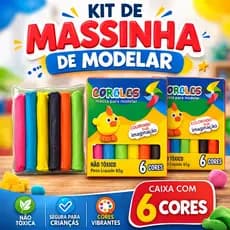 Kit 5 10 20 30 Massinha de Modelar Infantil 6 Cores Atóxica Brinquedo Educativo Criativo Crianças