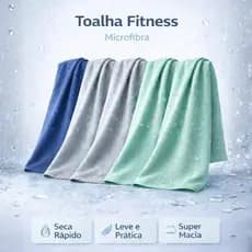 Kit Toalha Fitness Microfibra Academia Secagem Rápida Absorvente Natação Yoga Alta Absorção Rosto