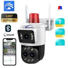 Câmera de Segurança Três Lentes YOOSEE Zoom digital de 12x à Prova d'Água IP66 Câmera IP WiFi