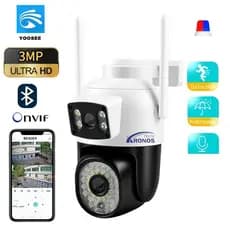 Câmera de Segurança Externa YOOSEE IP66 360° 4K 6MP com lente dupla  e à prova d'água Com 36 luzes
