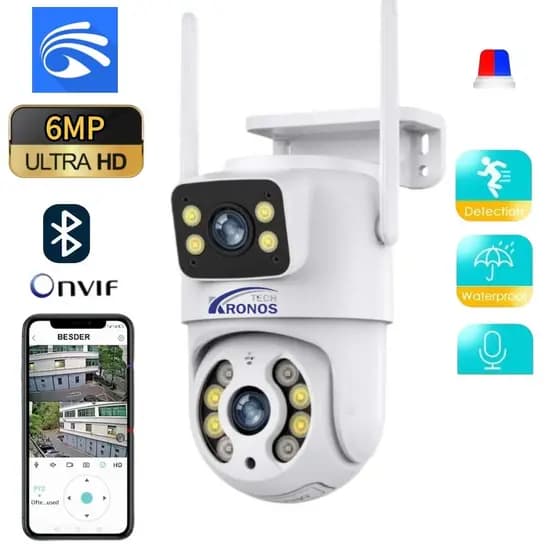Câmera Externa Ip YOOSEE/ICSEE a Prova D'água 6mp wifi ptz com Infravermelho  sensor movimento Bivolt