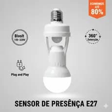 Sensor de Movimento para lâmpada Soquete E27 sensor de presença Bivolt 110V~220V