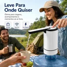 Bomba Elétrica De Galão Universal Com Carregamento USB Para Galão/Garrafão De Água