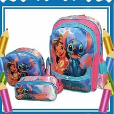 Kit Escolar Infantil Grande De Costas ,com Lancheira e Estojo