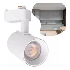 Luminária Spot Para Trilho Eletrificado Branco 20w 4000k Branco Neutro Iluminação Cozinha Escritório