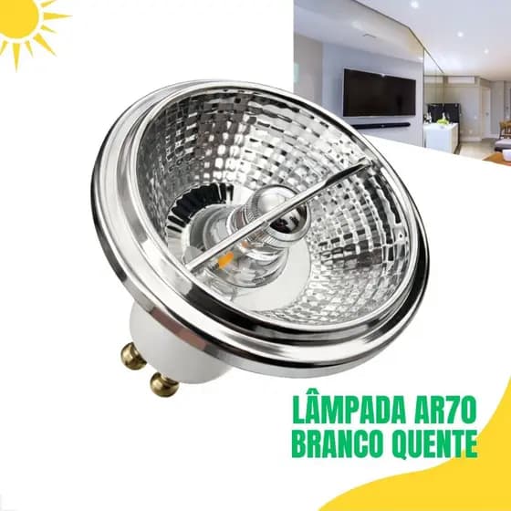 Lâmpada Led Ar70 7w Alta Branco Frio 6500k Quente 3000k Bivolt Loja Escritório Luminária Econômico