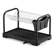 Escorredor De Louça Cromado Black Remontavel 2 Andares 14 Pratos