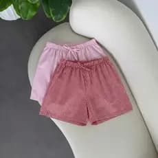 Kit 2 Short Feminino Básico Cintura Alta Casual Com Elástico Short feminino Soltinho