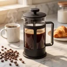Cafeteira de Prensa Francesa Cremeira 350ml Inox Leite Café Chá