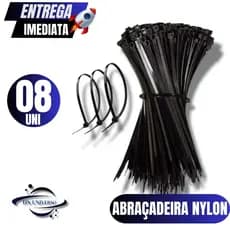 Kit 08 C/200 KIT 04 C/100 KIT 02 C/50 Abraçadeira De Nylon Enforca Gato 3,50X200MM comprimento total