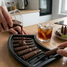 Forma de Silicone Munição Realista para Gelo e Chocolate - Molde de Balas Profissional Antiaderente Plástico Com Travas