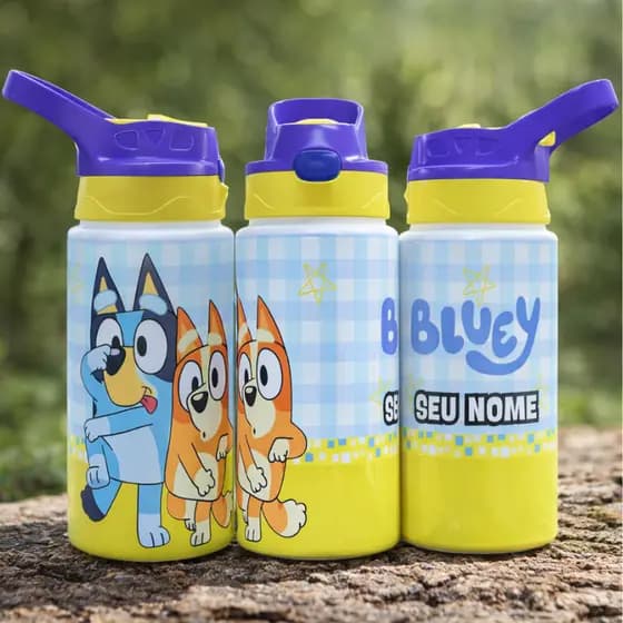 Garrafa Térmica Infantil Bluey – Personalizada com Nome