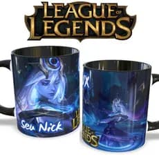Caneca Personalizada League Of Legends, Com Seu Nome, Criamos A Arte Do Seu Personagem Favorito