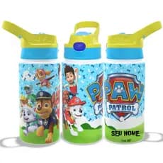 Garrafa Térmica Infantil Patrulha Canina - Personalizada Com Seu Nome