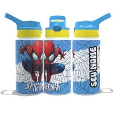 Garrafa Térmica Infantil Homem Aranha - Personalizado Com Seu Nome