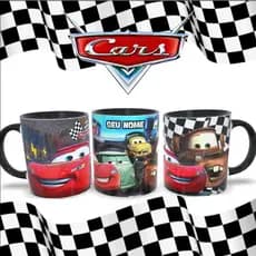 Caneca do Carros Relâmpago Macqueen E Sua Turma Com Nome, Várias Estampas