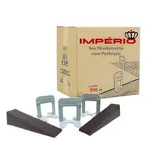 500 Espaçador nivelador + 100 Cunha para Piso Porcelanato Clips 2mm