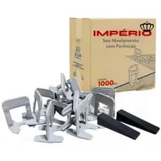 1000 Espaçador nivelador + 120 Cunha para Piso Porcelanato Clips 2mm