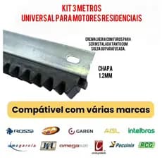CREMALHEIRA RESIDENCIAL  KIT 3MTS ATENDE TODAS AS MARCAS DE PORTÃO.