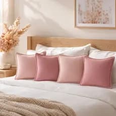 Kit Capas de Almofada 45x45 Decorativas Lisa Luxo Premium Sala Sofá Quarto com Zíper