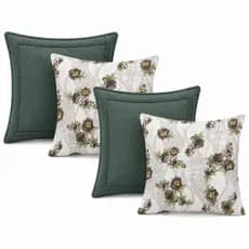 Kit Capas de Almofada 45x45 Decorativas Floral Luxo Sala Sofá Quarto com Zíper