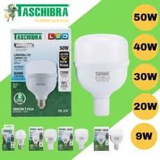Lâmpada LED TASCHIBRA Alta Potência 9W 20W 30W 40W 50W Branca Fria Kit Economia
