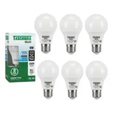 Kit 6 Lâmpadas Led Taschibra 9w Alta Potência Bivolt