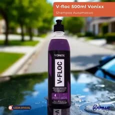 Shampoo Automotivo V-Floc 500ml Vonixx Concentrado Limpeza e Brilho Alta Performance