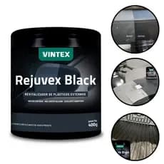 Revitalizador de Plásticos Externo Rejuvex Black 400g Vintex