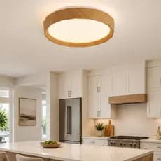 Plafon LED Teto Sala Quarto Cozinha 25W Amadeirado 3 Cores 38cm Nitrolux