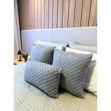 Capa Almofada Tricot Colmeia Zíper Decoração Sala Quarto Cama Sofá Poltrona