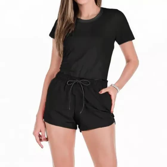 Short Tactel Liso Feminino Short Praia Leve e Confortável Bermuda Treino