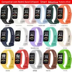 pulseiras de silicone para Redmi Band 9 Active e Redmi Band 3