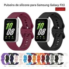 Pulseira de SIlicone para Smartwatch Samsung Galaxy Fit 3