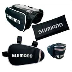 Kit Bolsa de Quadro com Refletivo, Alforge com Suporte para Celular, Selim e Protetor de Quadro para Bicicleta.