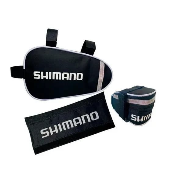 Kit de Bolsinhas de Quadro, Selim com Refletivo e Protetor de Quadro para Bicicleta.