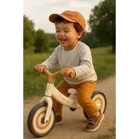 Bicicleta Equilíbrio Infantil Sem Pedal Marrom Balance Bike Aprende Andar Criança Brinquedo